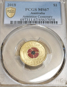 2018 Armistice Centenary  $2 Coin - PCSG MS67