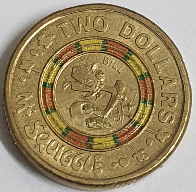 2019 Mr Squiggle, ' Bill' - $2 Coin, Circulated