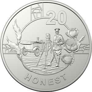 2018 20c 'Honest' Coin -ANZAC Spirit - Armistice Centenary