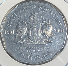 Load image into Gallery viewer, 2001 Circulated - 50 cent -Centenary of Federation - ACT