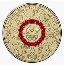 Load image into Gallery viewer, 2016- Olympic Red Ring- $2  Coin, Circulated
